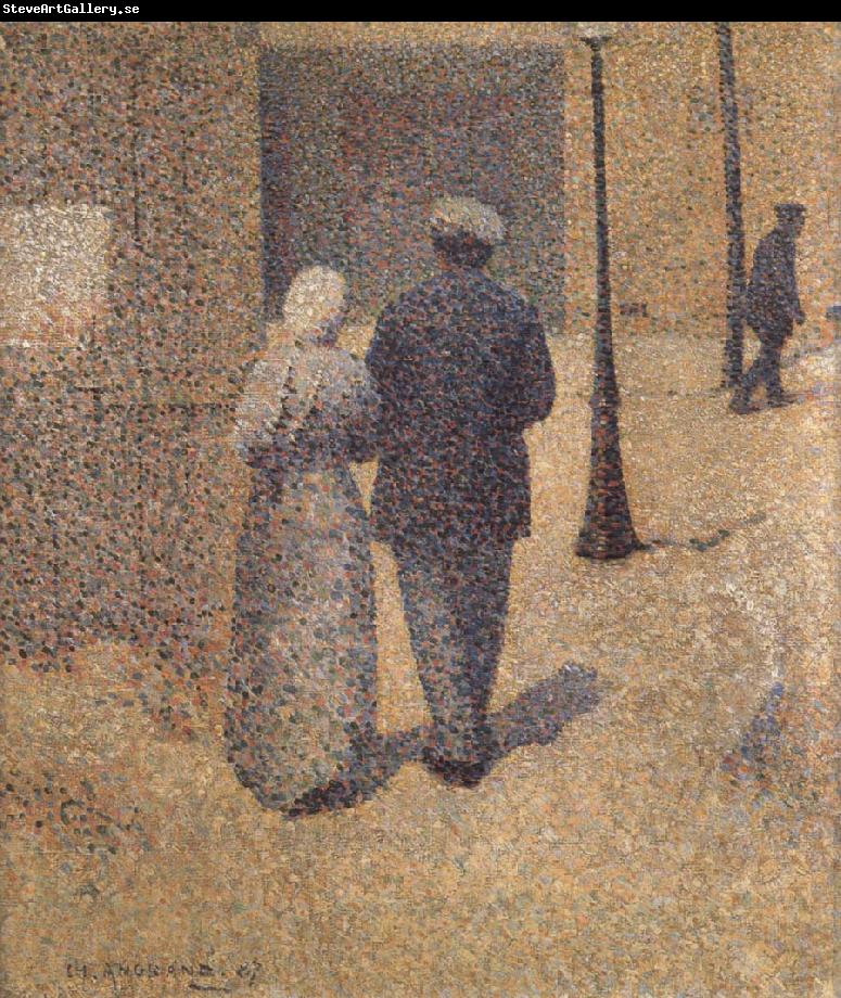 Charles Angrand Man and Woman in the Street
